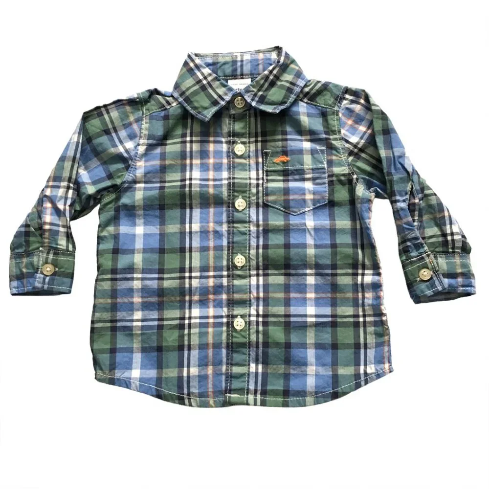 Carters Boy's Plaid Shirt 6 Months